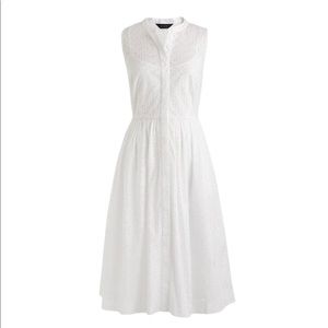 J. Crew White Eyelet Shirt Dress NWT